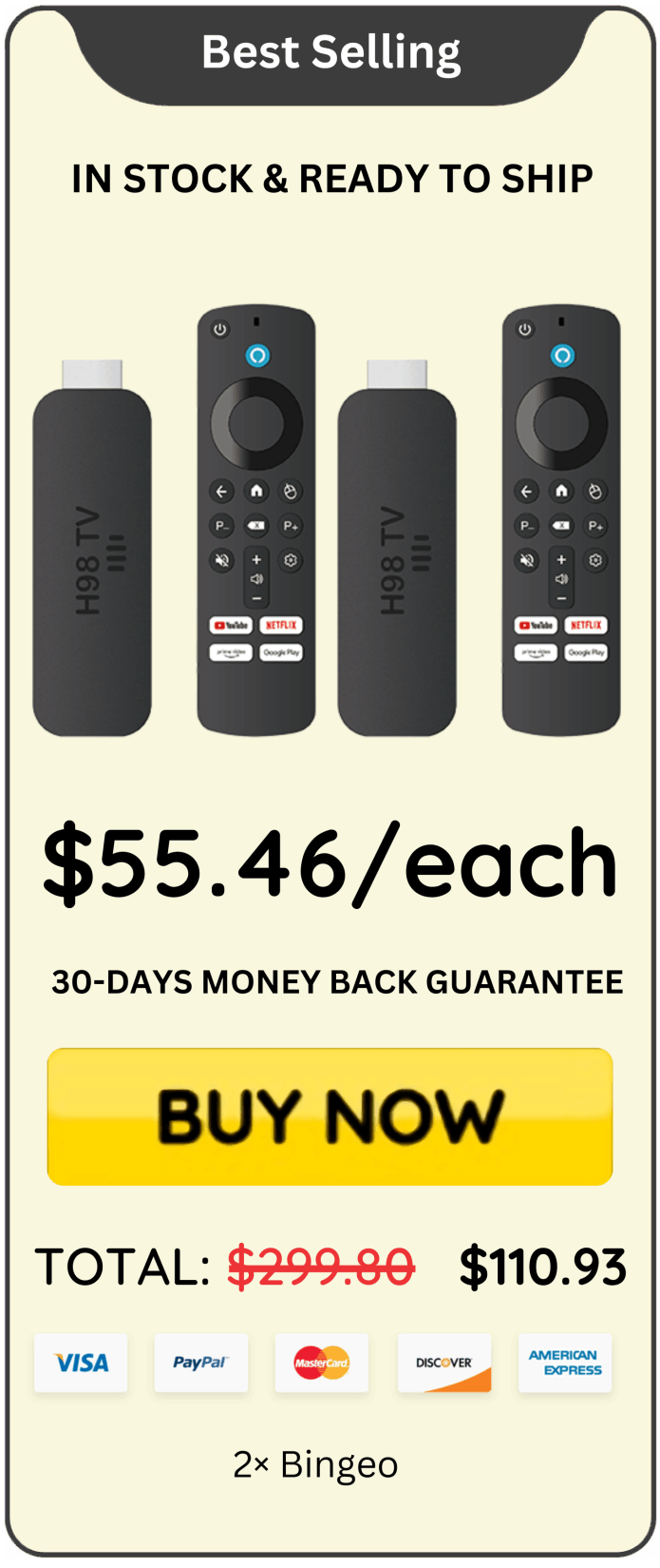 Bingeo offer price 